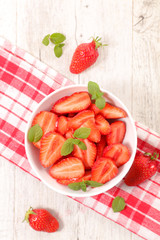 strawberry and mint