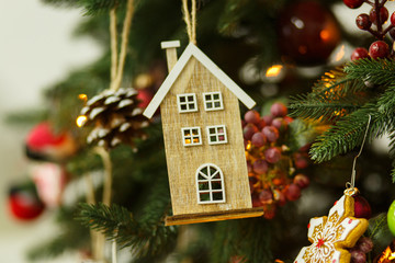  Christmas tree toy on the tree