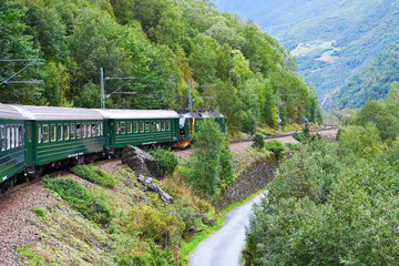By the train across Scandinavian mountains © Scanrail