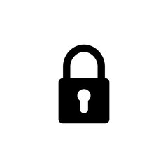 Lock protection icon, security symbol, padlock pictogram