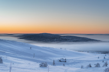 Sunset at Levi Finland