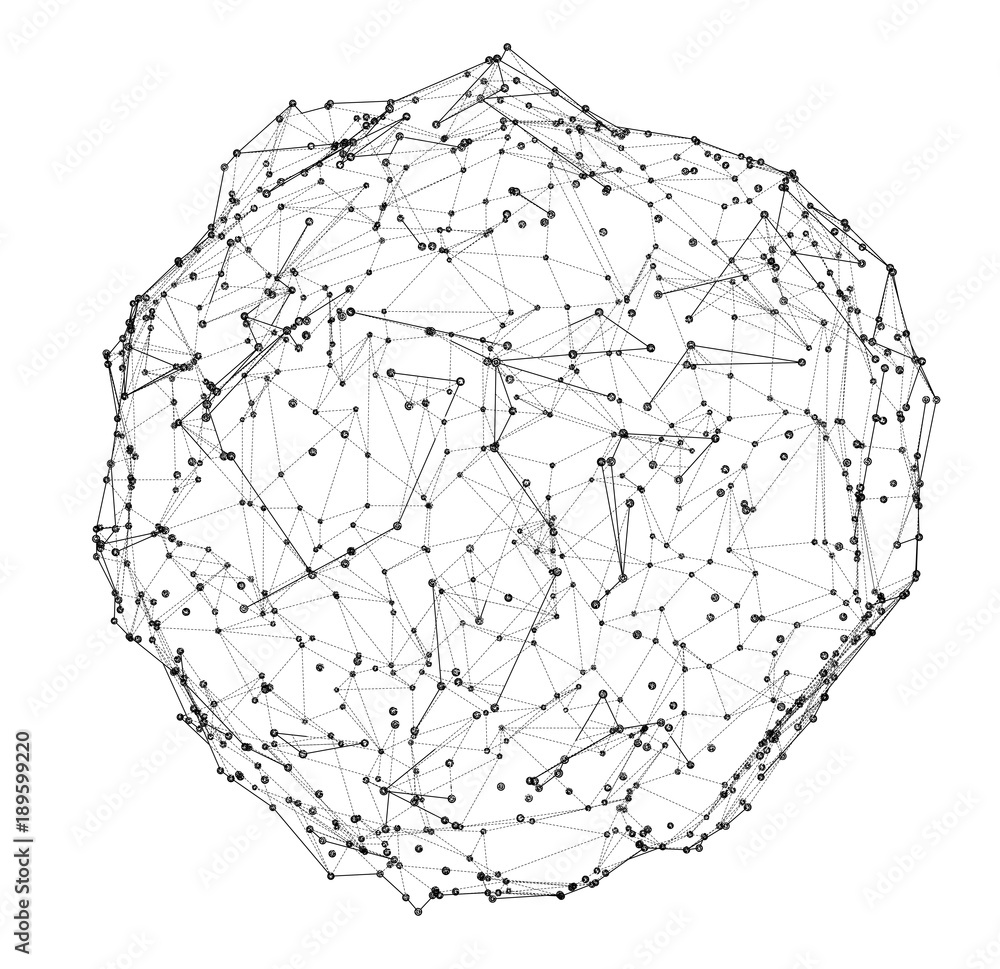 Poster sphere with points and lines