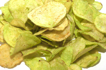 wasabi chips patatine giapponesi verdi