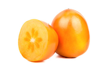 Persimmons with half