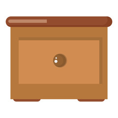 wooden drawer isolated icon
