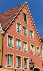 Fototapeta na wymiar Colorful house in the historic center of Warendorf