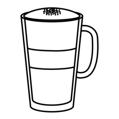 iced delicious coffee icon