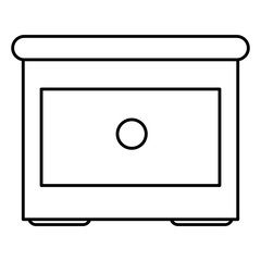 wooden drawer isolated icon