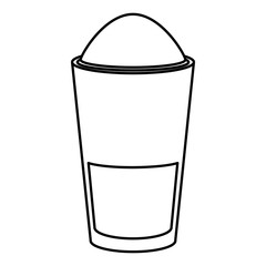 iced delicious coffee icon