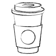 coffee in plastic cup icon vector illustration design