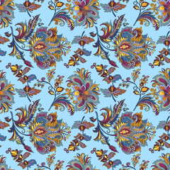 seamless  ornament with  decorative flowers