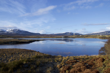 Fototapeta na wymiar Icy Loch Mealt