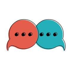 Chat bubbles symbol icon vector illustration graphic design