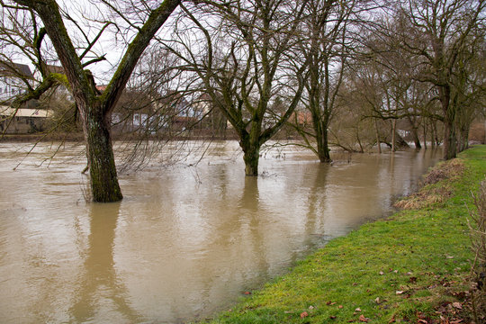 Donauhochwasser in Munderkingen am 24. Januar 2018