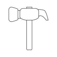Hammer construction tool icon vector illustration graphic design