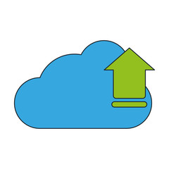 Cloud computing symbol icon vector illustration graphic design