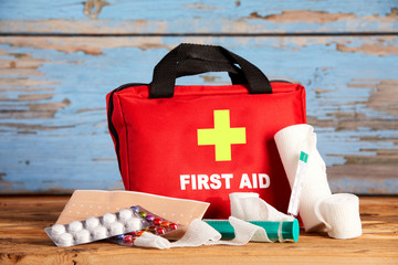 Healthcare concept with First Aid kit
