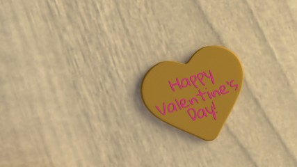 Isolated Valentine's Day Cookie #1 - (3D Rendered)