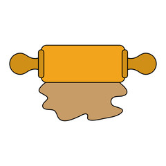 Hands with rolling pin icon vector illustration graphic design