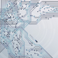 Circuit board, technology background. Vector illustration. EPS 10.