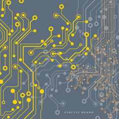 Circuit board, technology background. Vector illustration. EPS 10.