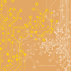 Circuit board, technology background. Vector illustration. EPS 10.