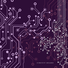 Circuit board, technology background. Vector illustration. EPS 10.