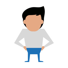 Man faceless cartoon icon vector illustration graphic design