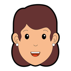beautiful woman head avatar character