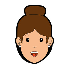 beautiful woman head avatar character