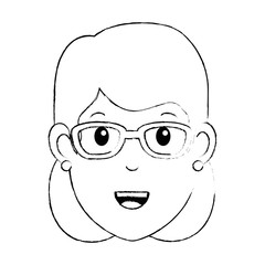 Fototapeta premium beautiful woman head avatar character