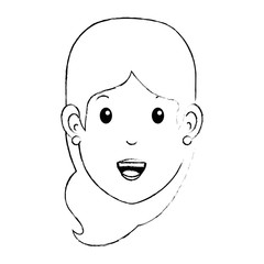 beautiful woman head avatar character