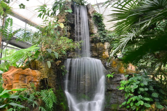 Waterfall in the greenhouse Chiangmai Thailand © tyodwong
