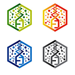 hexagonal dna logo