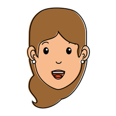 beautiful woman head avatar character