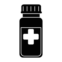 Fototapeta premium bottle drugs isolated icon