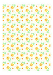 Flowers and dots seamless pattern. floral vector background. Rose and dots pattern.