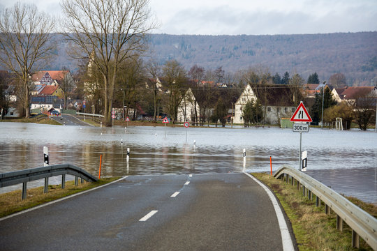 Donauhochwasser bei Riedlingen am 24. Januar 2018