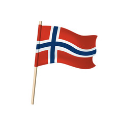 Spitsbergen flag on white background