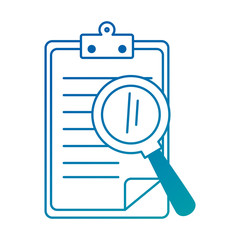 clipboard document with magnifying glass