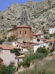 Fototapeta na wymiar Castellote, pueblo de Teruel situado en la comarca turolense del Maestrazgo, en España.