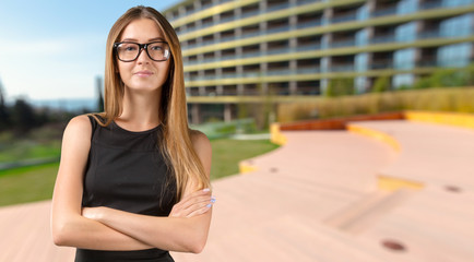 beautiful woman in a dress