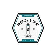 personal vaporizer e-cigarette e-juice liquid label badge