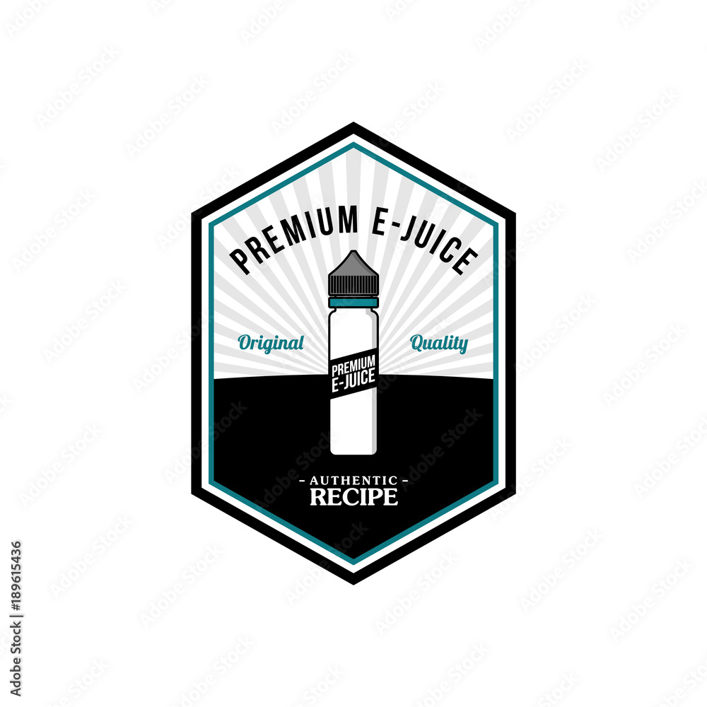 Wall mural personal vaporizer e-cigarette e-juice liquid label badge