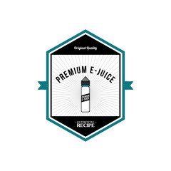 personal vaporizer e-cigarette e-juice liquid label badge