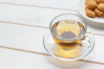 tea on the wooden table