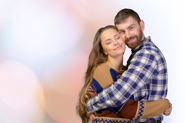 Cheerful young couple standing