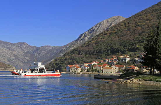 ferry between 2 sides of Tivat bay
