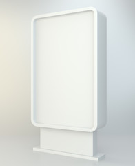 Street billboard poster stand. Advertising screen. 3d illustration