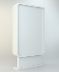 Blank street billboard poster stand. Advertising display. 3d illustration